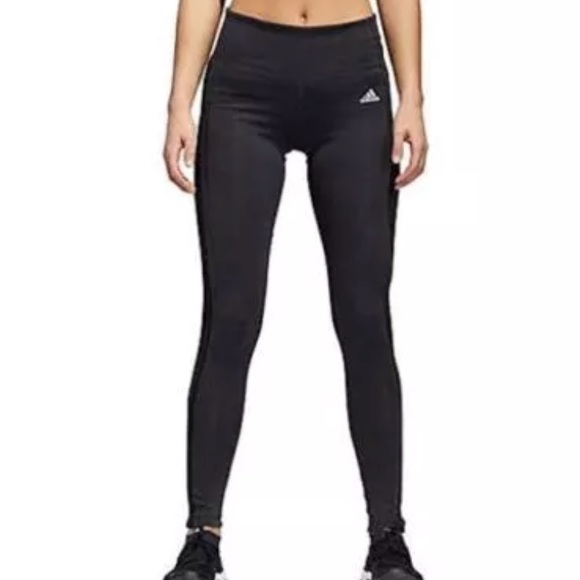 *SALE*FINAL! NWT Adidas leggings 3 stripe carbon - Picture 4 of 8